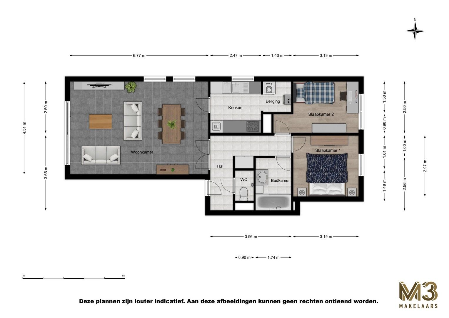 Gelijkvloers appartement + tuin en garagebox foto 21