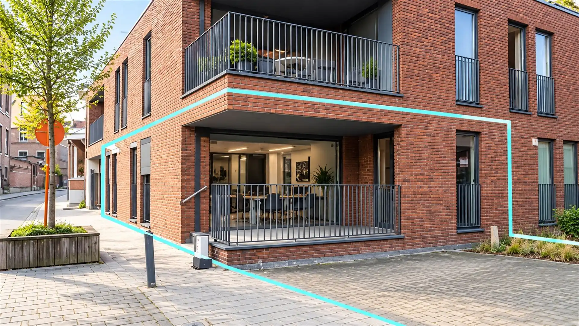 Kantoorruimte met overdekt terras in hartje Lier foto 2