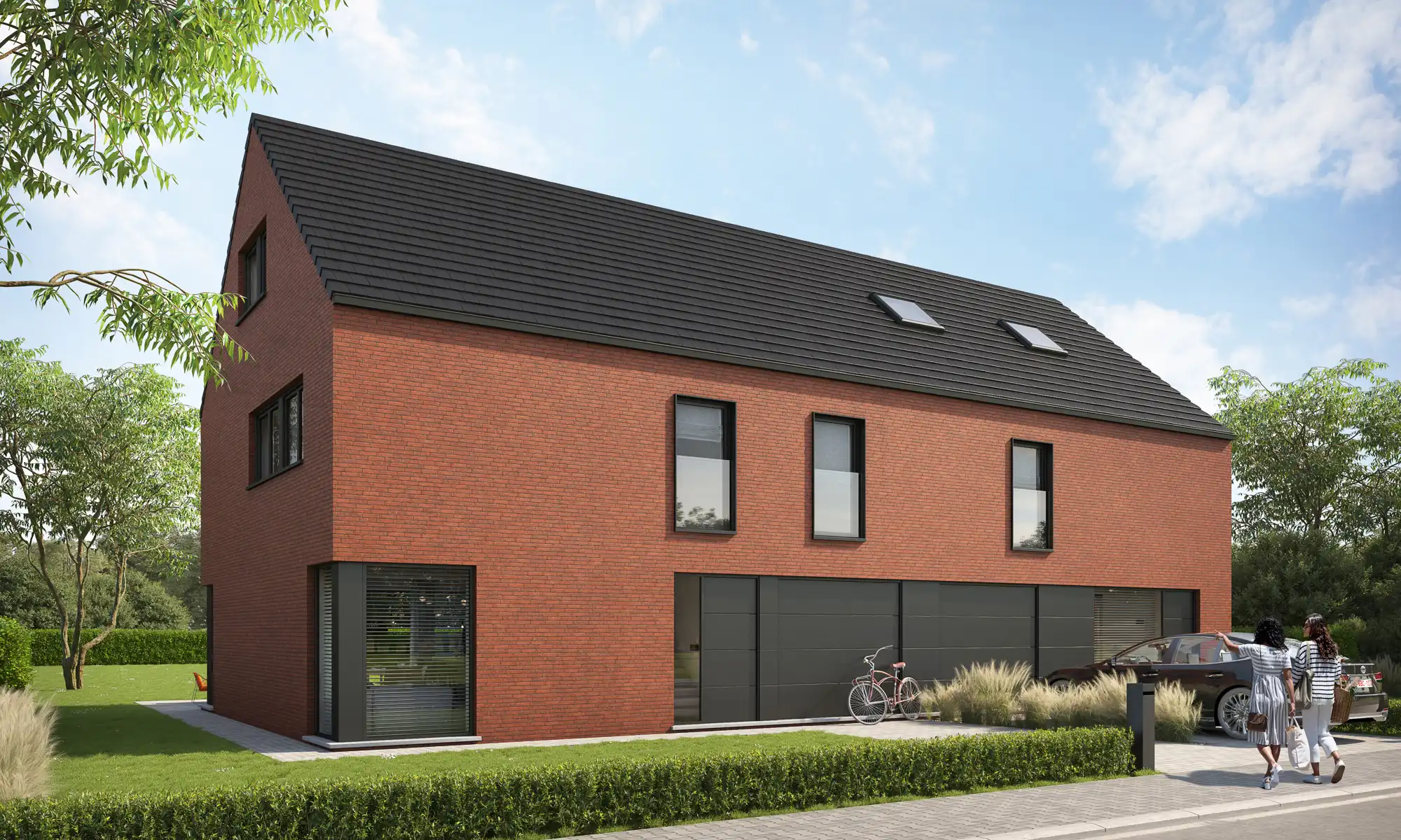 Tijdloze, halfopen nieuwbouwwoning foto {{pictureIndex}}