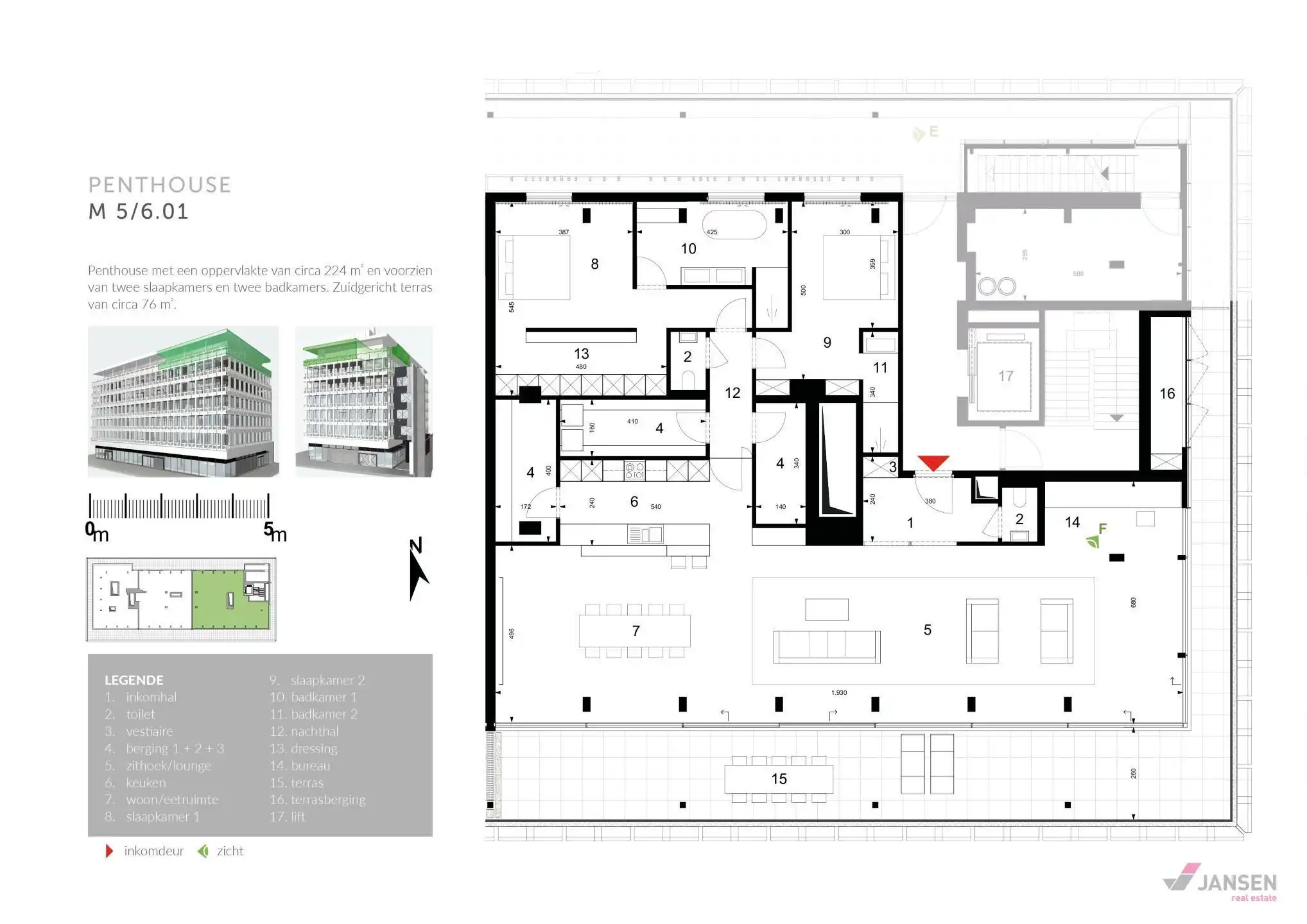 LUXUEUS PENTHOUSE MET 2 SLPKMRS EN 2 BDKMRS foto 5