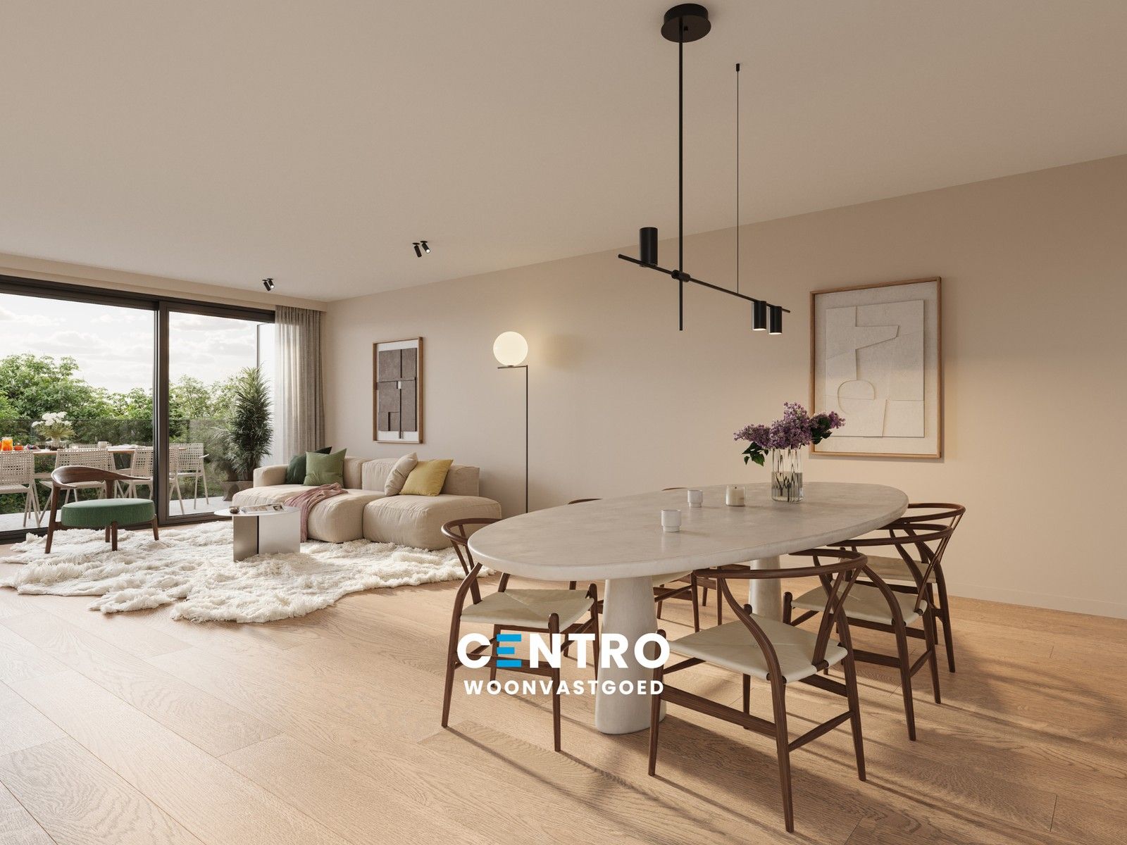 Nieuwbouw gelijkvloersapp. met 2 slpks en ZUIDWEST-gericht terras! foto 6