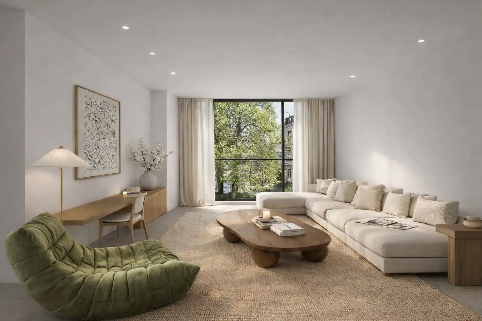 Nieuwbouwappartement met 1 slaapkamer, bureel en terras te Sint-Michiels (Brugge) foto 4