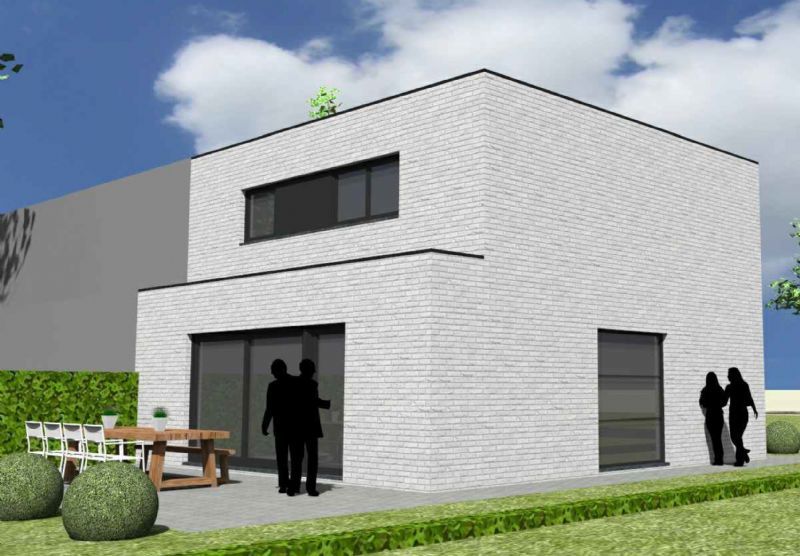 Nieuw te bouwen halfopen woning met vrije keuze van architectuur te Harelbeke. foto 2