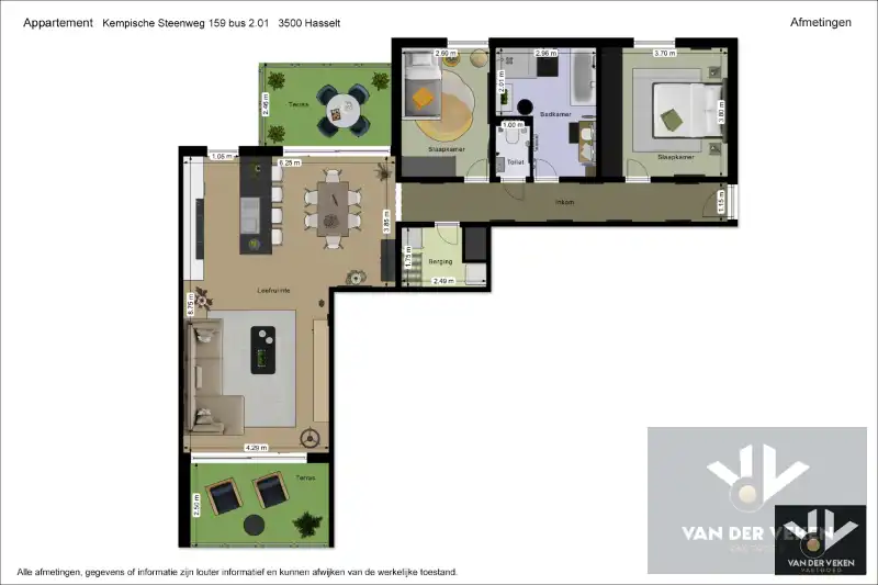 Energiezuinig, ruim en lichtrijk appartement met 2 slaapkamers en 2 terrassen op een goed bereikbare locatie foto 11