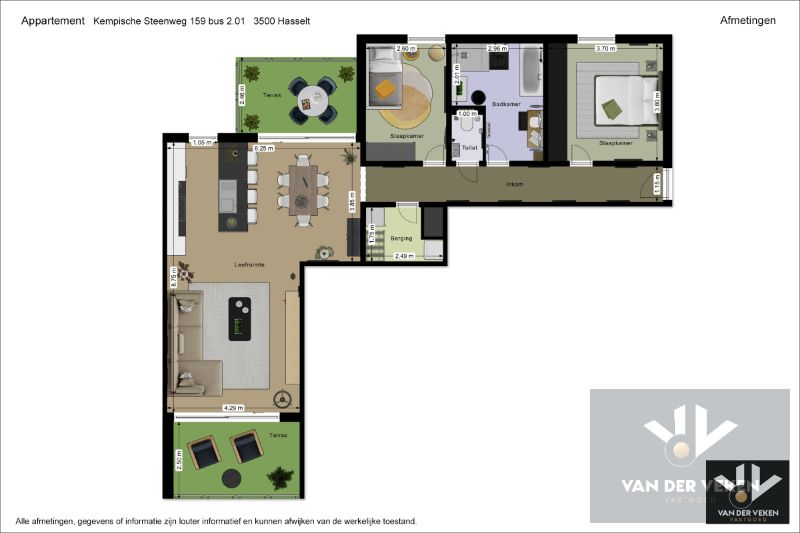 Energiezuinig, ruim en lichtrijk appartement met 2 slaapkamers en 2 terrassen op een goed bereikbare locatie foto 11