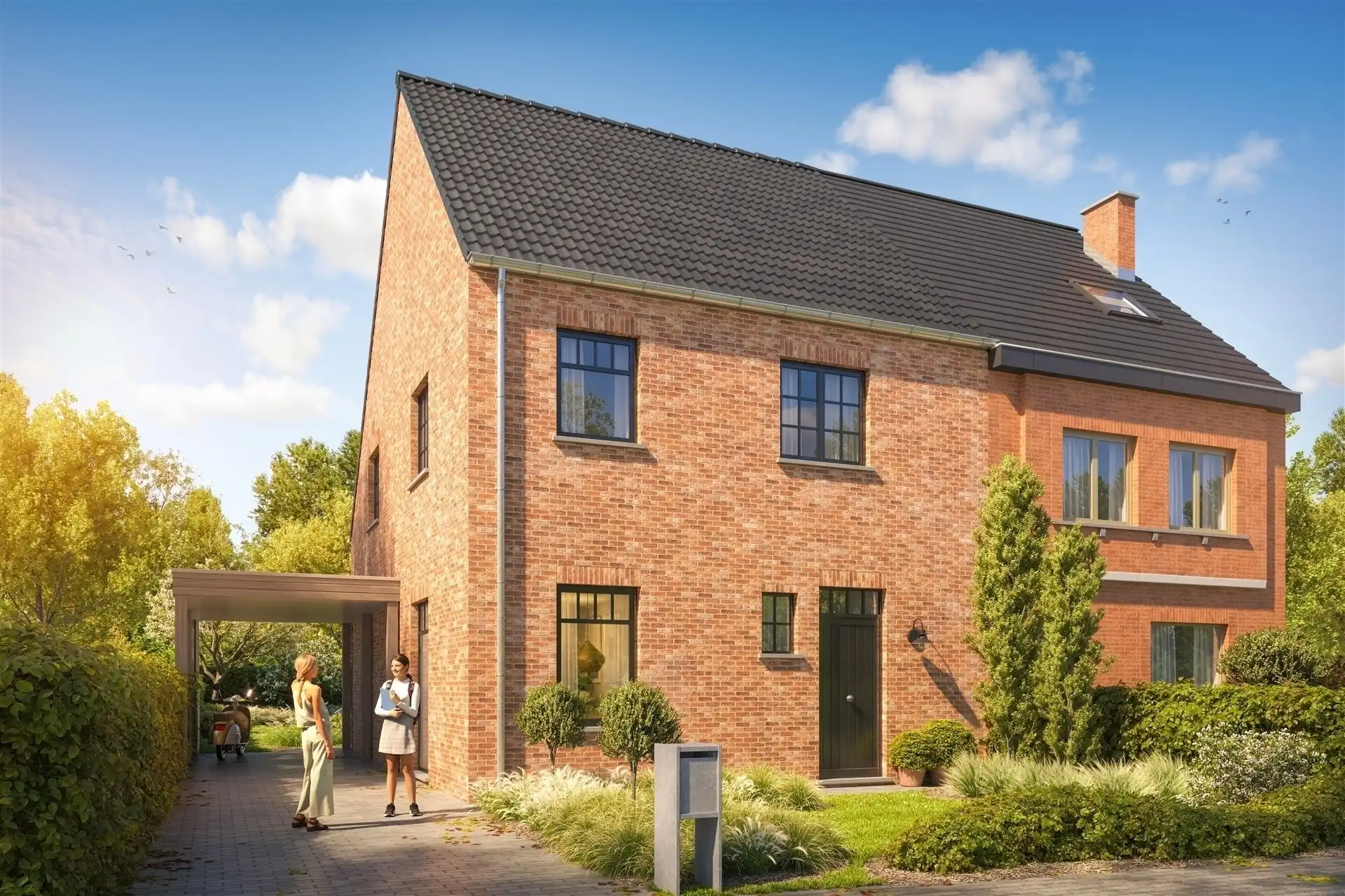 Energiezuinige halfopen nieuwbouwwoning in het hart van Wetteren foto 2