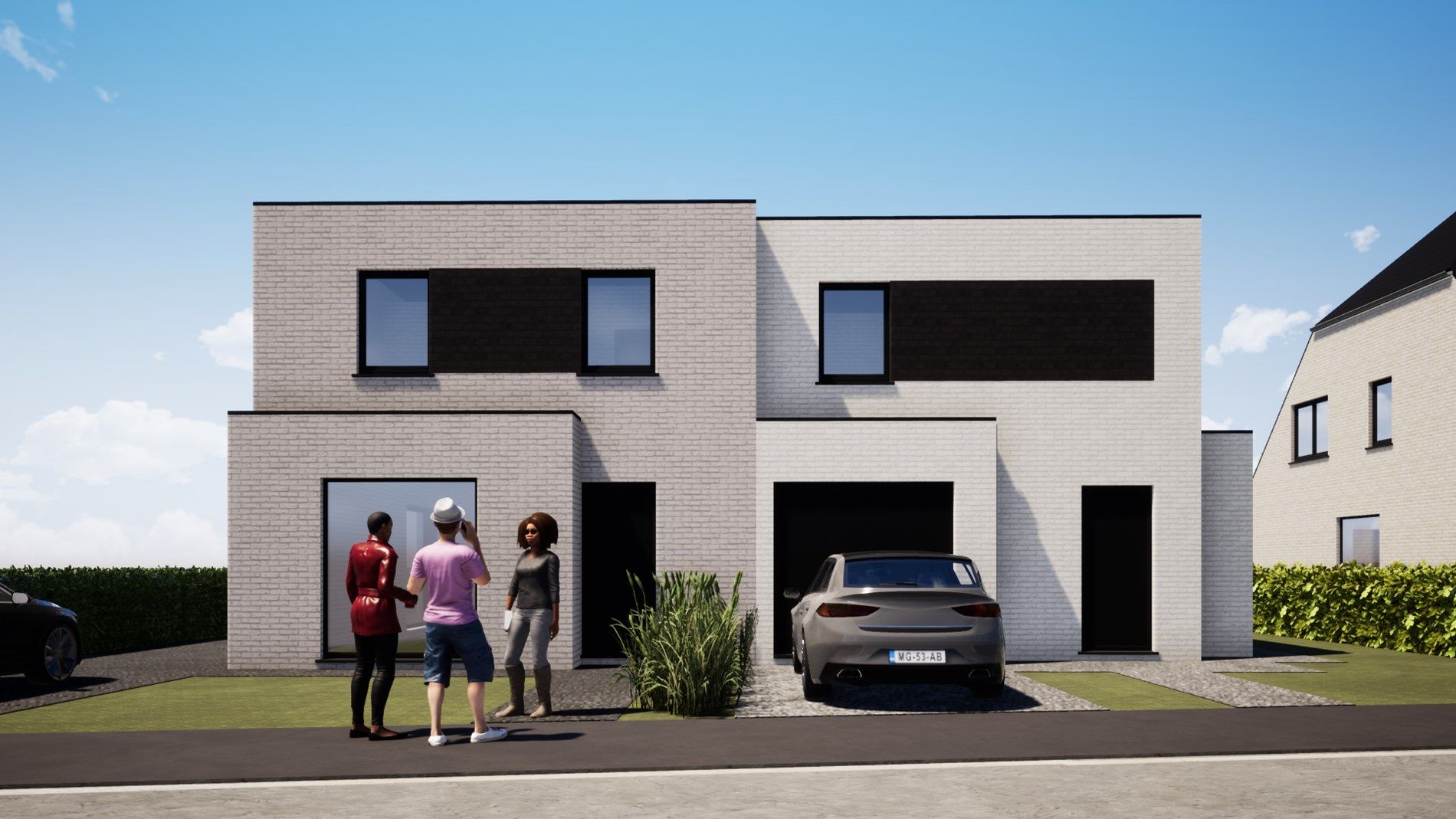 Moderne halfopen nieuwbouwwoning op 537 m² met garage, tuin en 3 slaapkamers foto 4