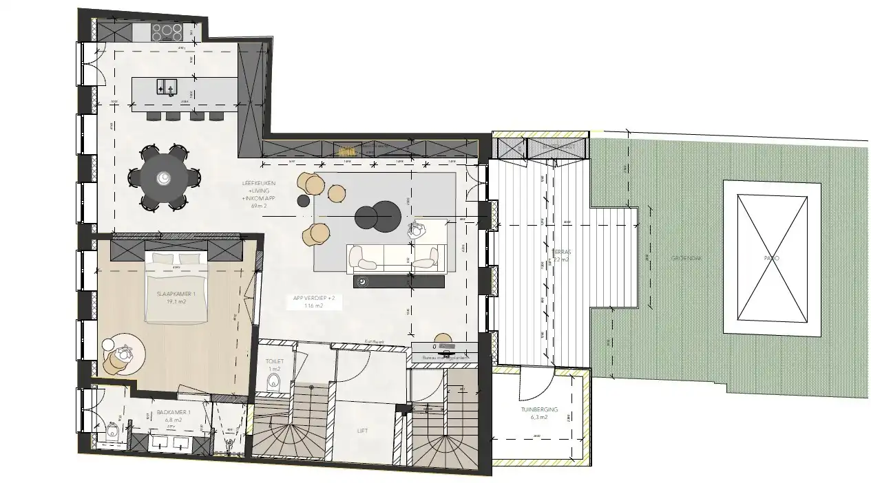 Luxueus appartement met ruim terras in hartje Izegem foto 13