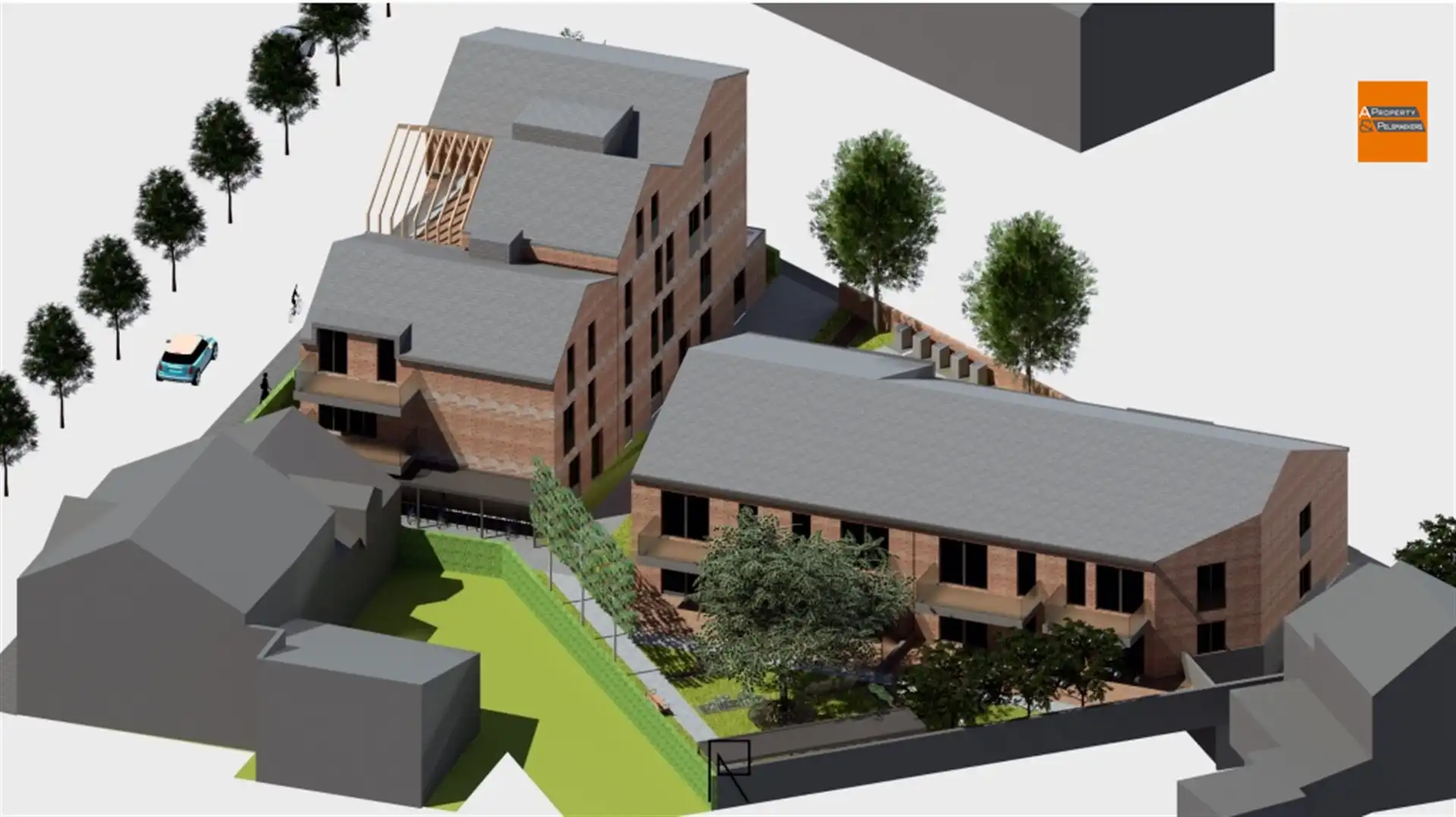 Bouwgrond met vergunning voor 18 appartementen of 6HOB foto 2