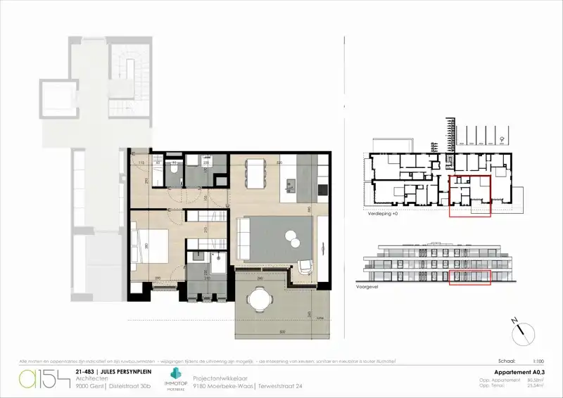MOGELIJKHEID AANKOOP NIEUWBOUW à 6% BTW - LUXUEUS GELIJKSVLOERS APPARTEMENT TE KOOP OP TOPLOCATIE IN LOCHRISTI (WACHTEBEKE) - PRIJS INCLUSIEF ONDERGRONDSE PARKEERPLAATS EN KELDERBERGING foto 18