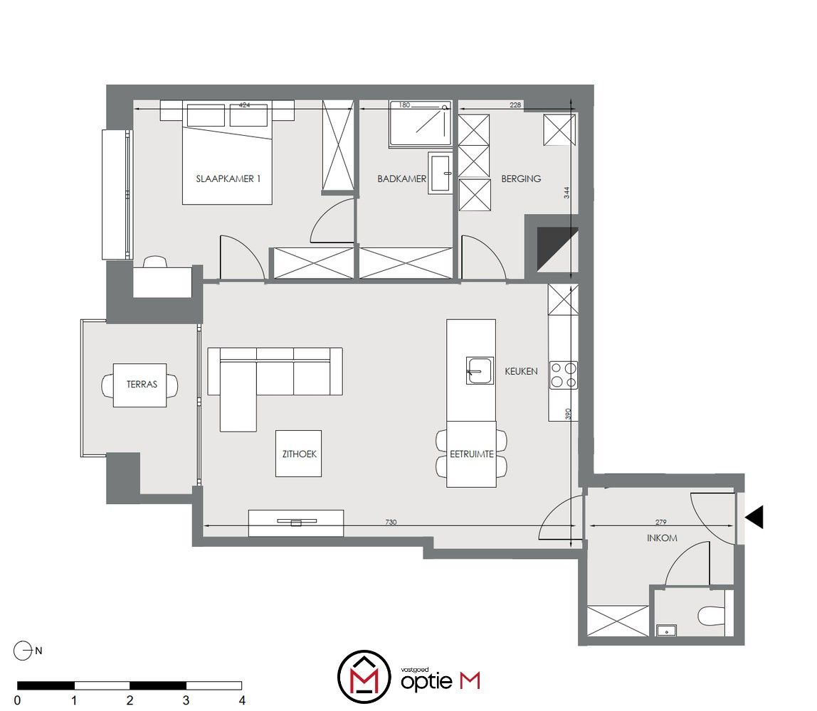 éénslaapkamerappartement in Quartier Blue foto 9
