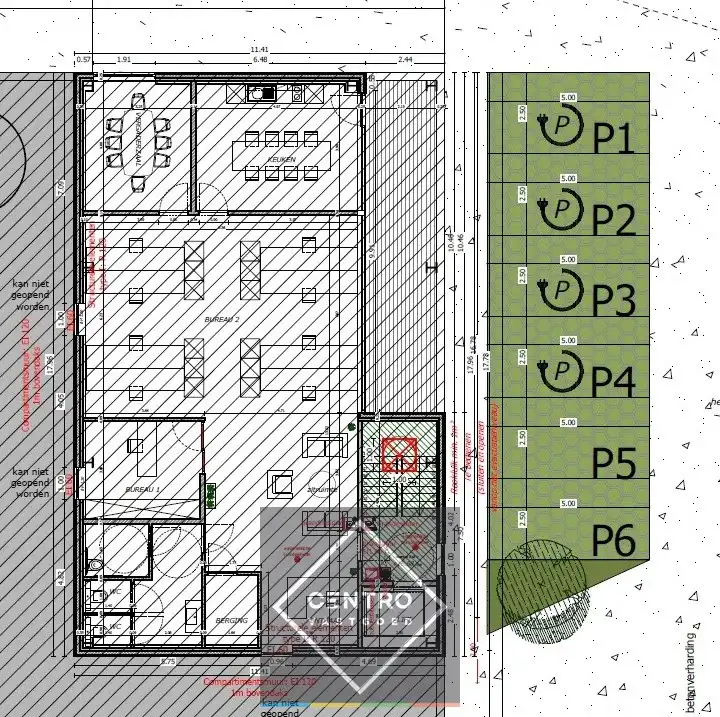 NB KANTOOR (164 m² - 1° verd.) met onderliggend MAGAZIJN (164 m² - op glv.), inclusief 6 private PARKEERPLAATSEN op industriezone te Zedelgem foto 4