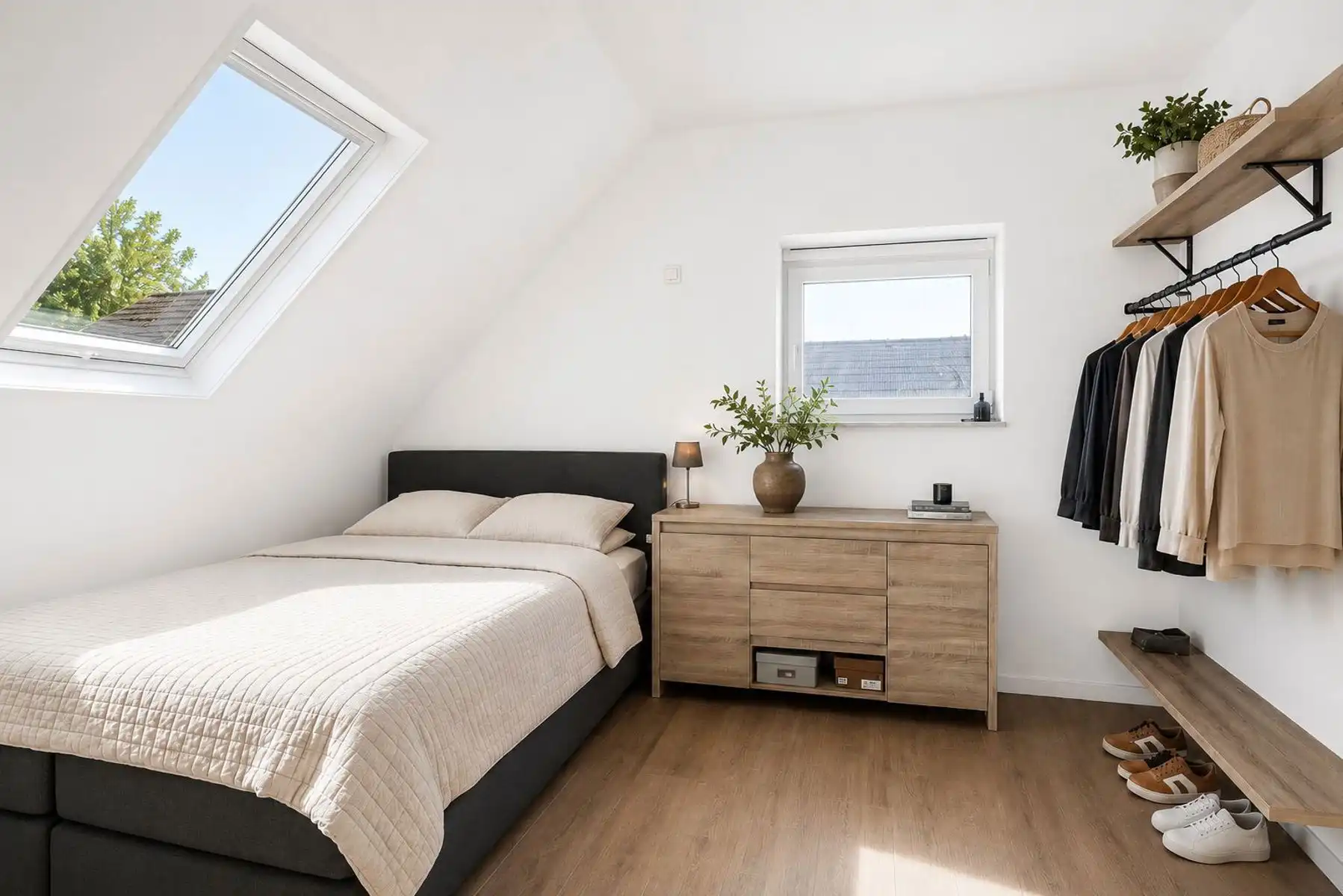 PRACHTIG AFGEWERKT EN ENERGIEZUINIG DUPLEX-APPARTEMENT (123 M2 WOONOPPERVLAKTE) (BRON: EPB) MET 2 SLAAPKAMERS, RUIM &nbsp;EN ZONOVERGOTEN TERRAS, EN AUTOSTANDPLAATS EN TUINBERGING TE NEERHAREN!&nbsp; foto 11