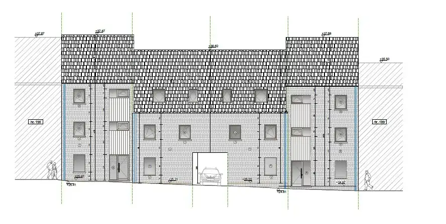 Vergund project voor 4 nieuwbouwwoningen met rivierzicht foto {{pictureIndex}}