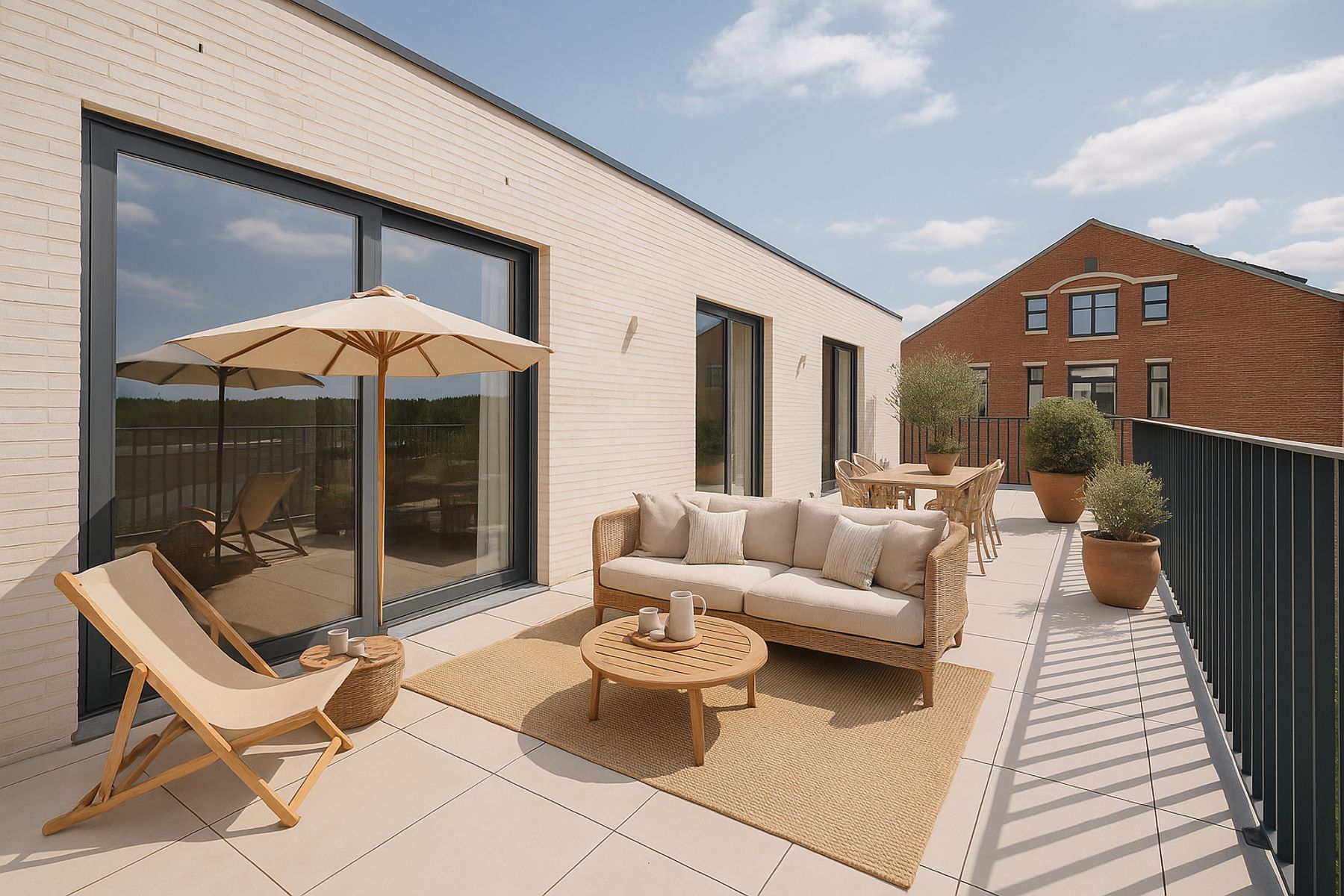 Prachtig nieuwbouwappartement met groot en zonnig terras  foto {{pictureIndex}}