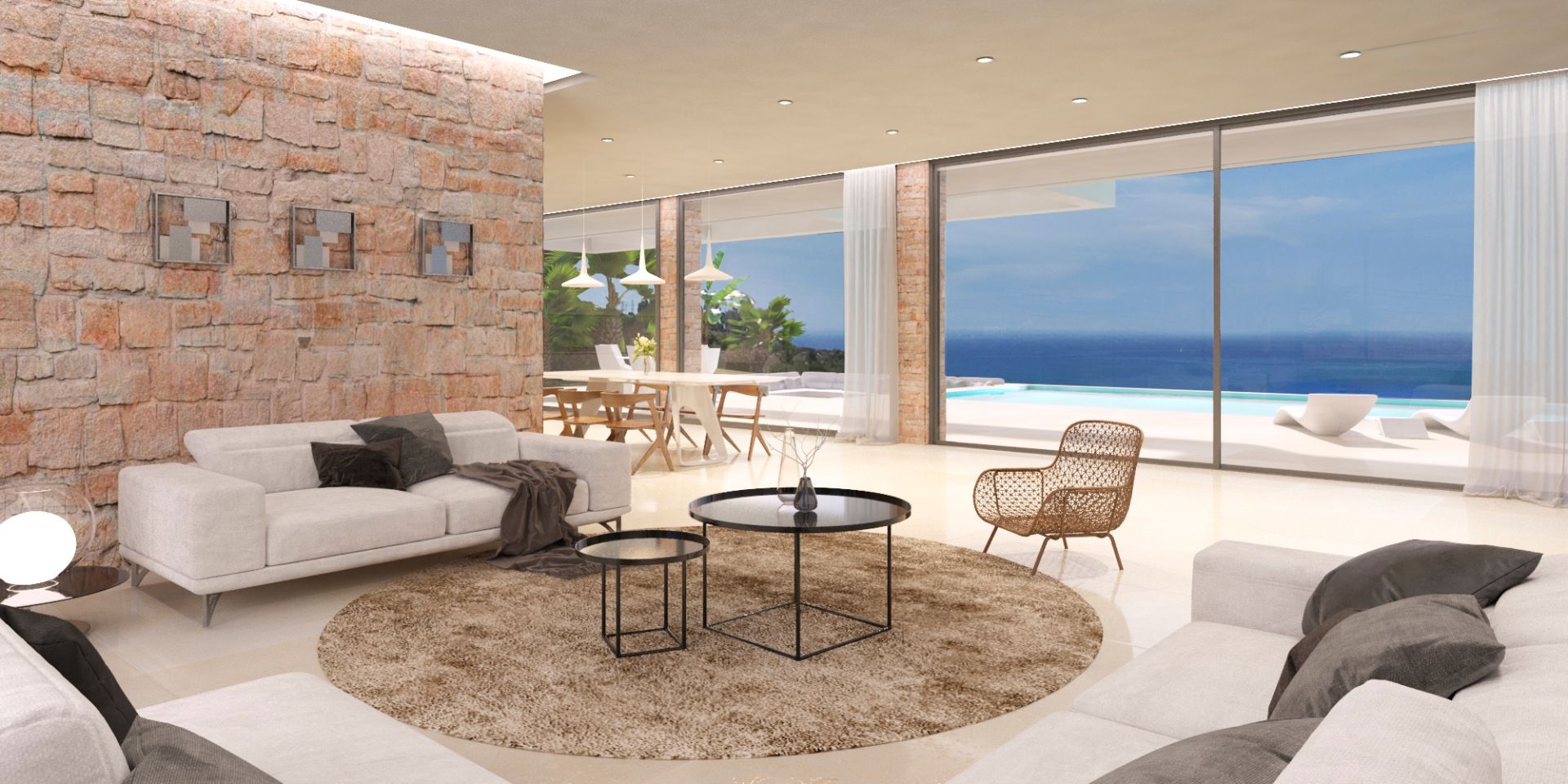 Nieuw te bouwen villa met zicht op golf en zee te Elviria. foto 12