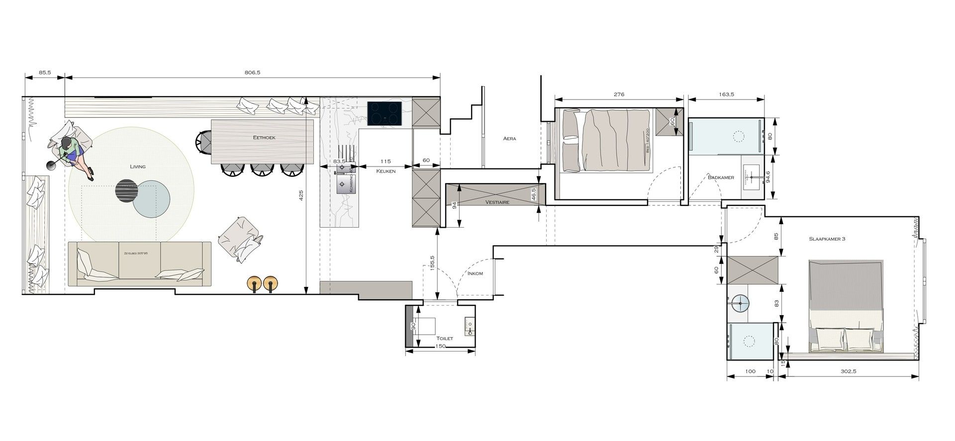 Luxueus gerenoveerd appartement met frontaal zeezicht aan het Albertstrand foto 11