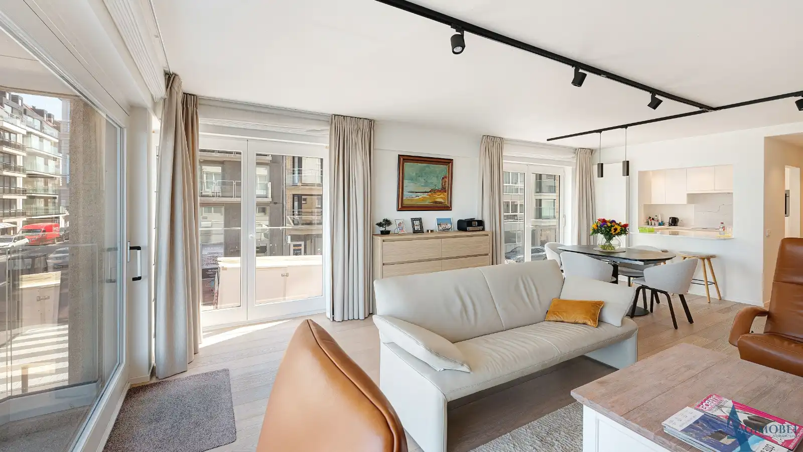 Exclusief  hoek appartement met frontaal zeezicht aan het Rubensplein. foto 7