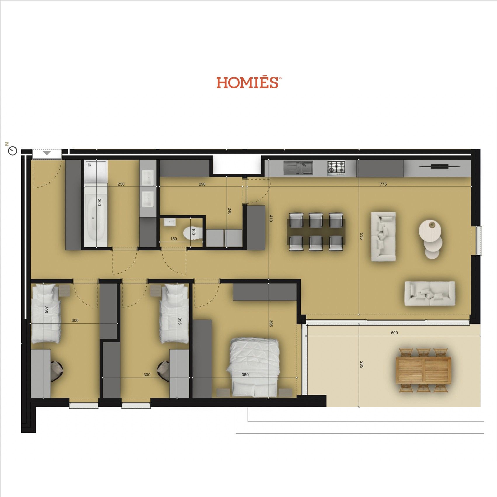 Nieuwbouw appartement met 3 slaapkamers en terras foto 6