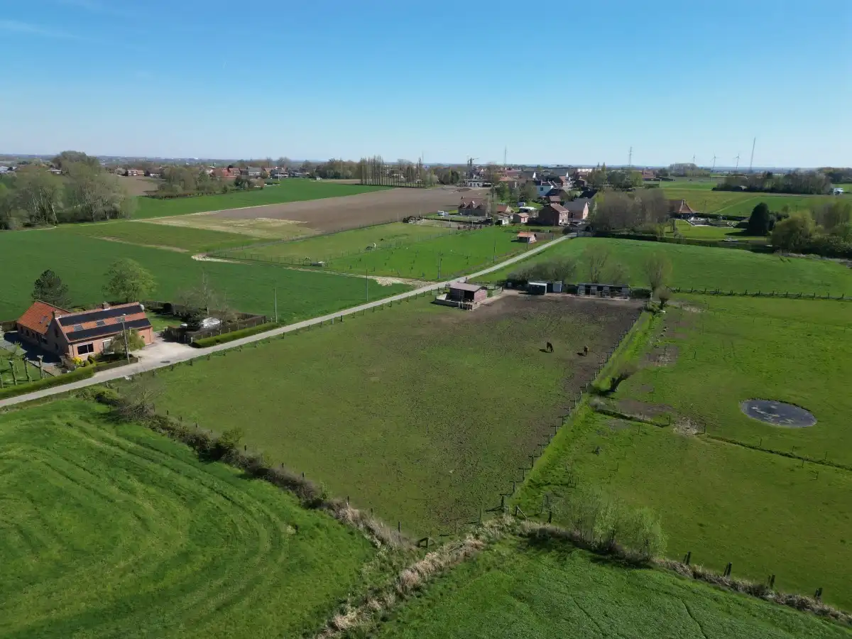 Zonnebeke - Uitgestrekt weiland met vergunde stal en praktische toegang foto 5