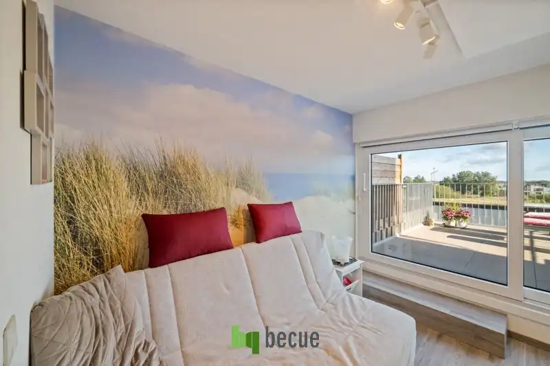 Studio met ruim zonnig terras van 16m², duinenzicht alsook zicht op de Rotonde en zee! foto 11
