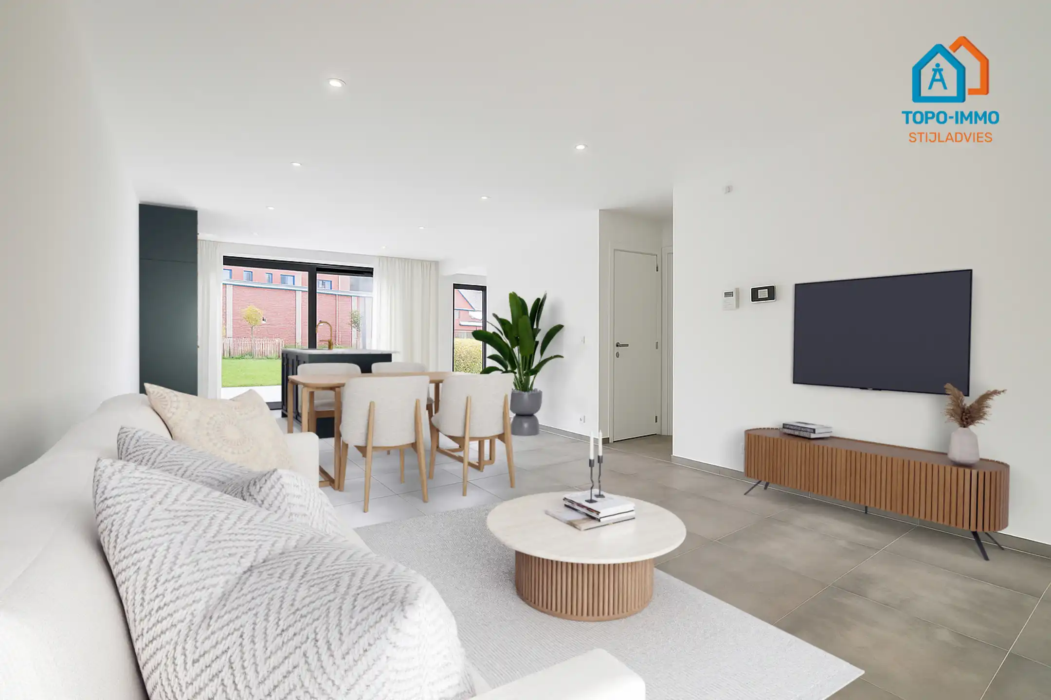 Duplex op gelijkvloers met aangenaam terras! foto {{pictureIndex}}