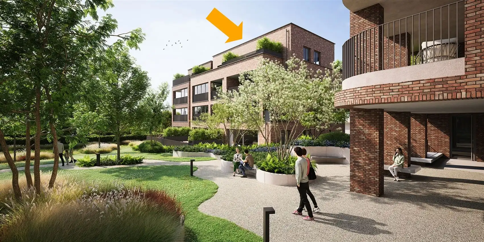 Penthouse van 105m² met 2slk en twee terrassen foto {{pictureIndex}}