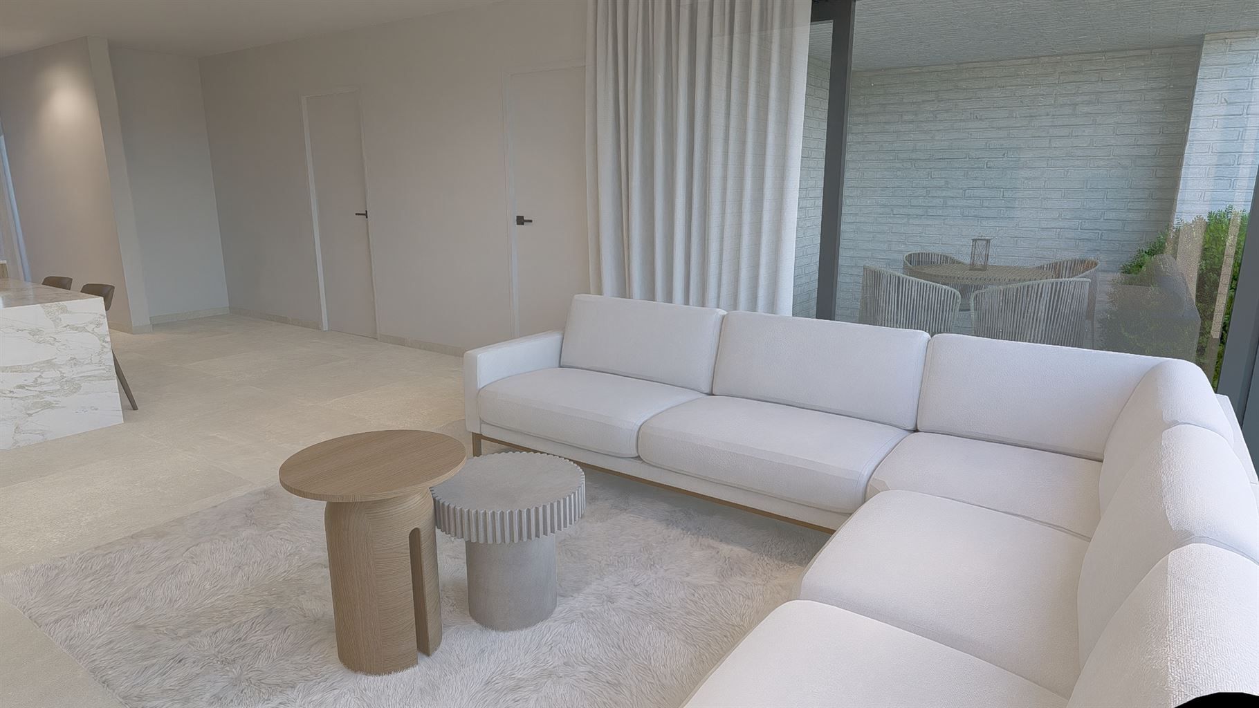Uitzonderlijk ruim duplex appartement, voorzien van 2 (+1) slaapkamers gelegen op de tweede en derde verdieping met 3 terrassen en ondergrondse parkeerplaats in hartje Maaseik.  foto 6