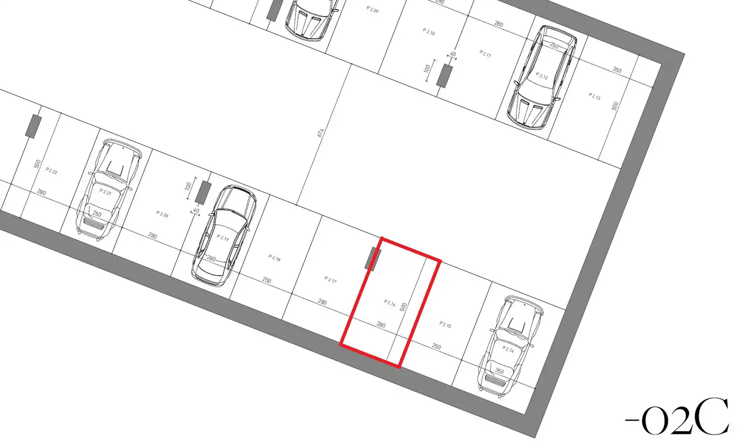 Autostaanplaats te huur in de residentie Heldentoren foto 2