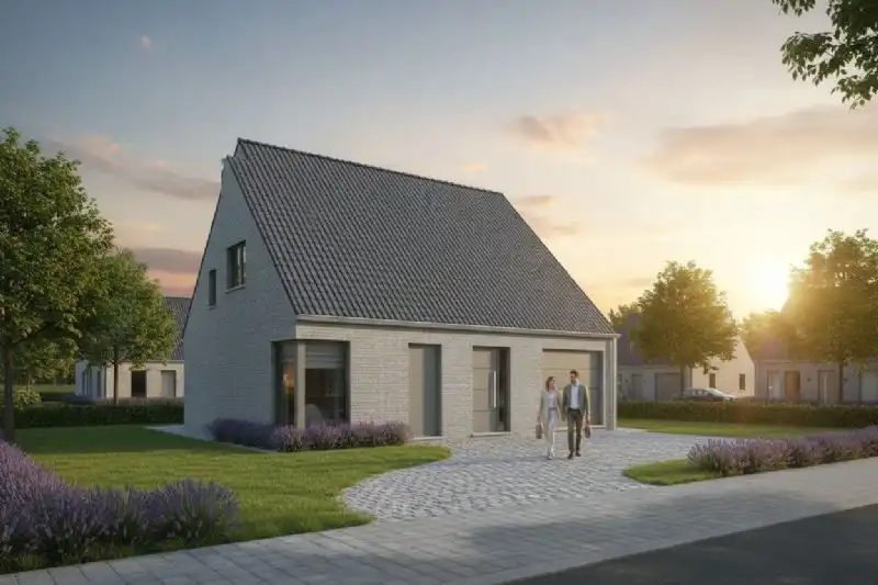 Nieuw te bouwen alleenstaande woning te Ieper. foto {{pictureIndex}}