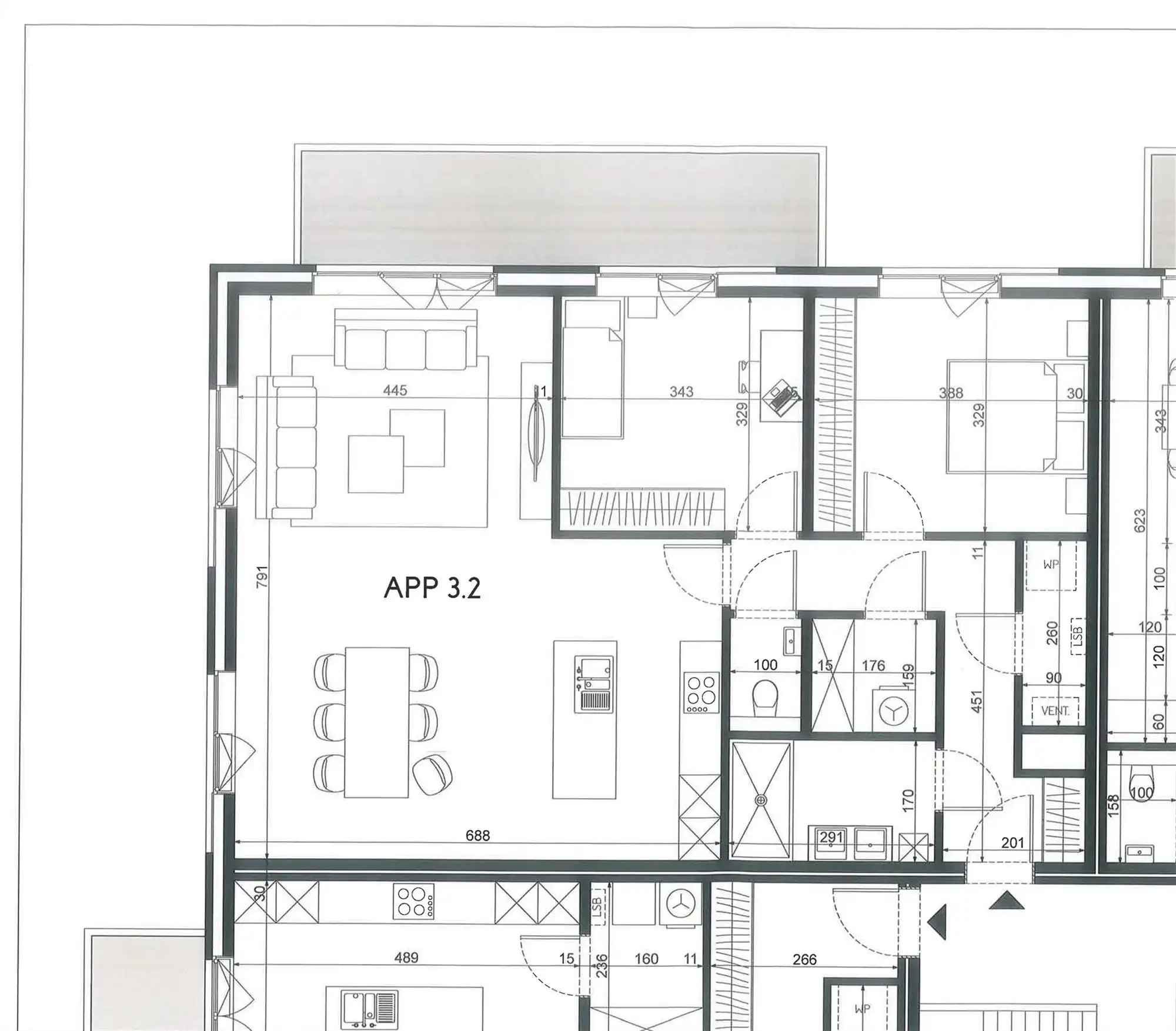 Appartement met terras en parking foto 22