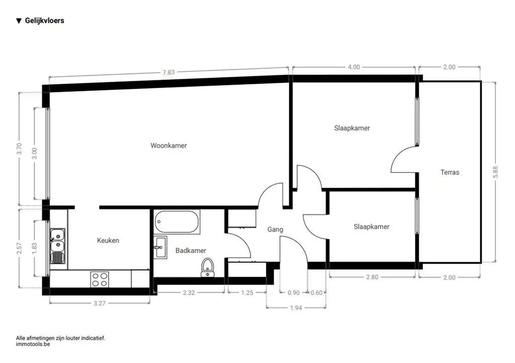 Instapklaar gelijkvloersappartement met stadskoer foto 14