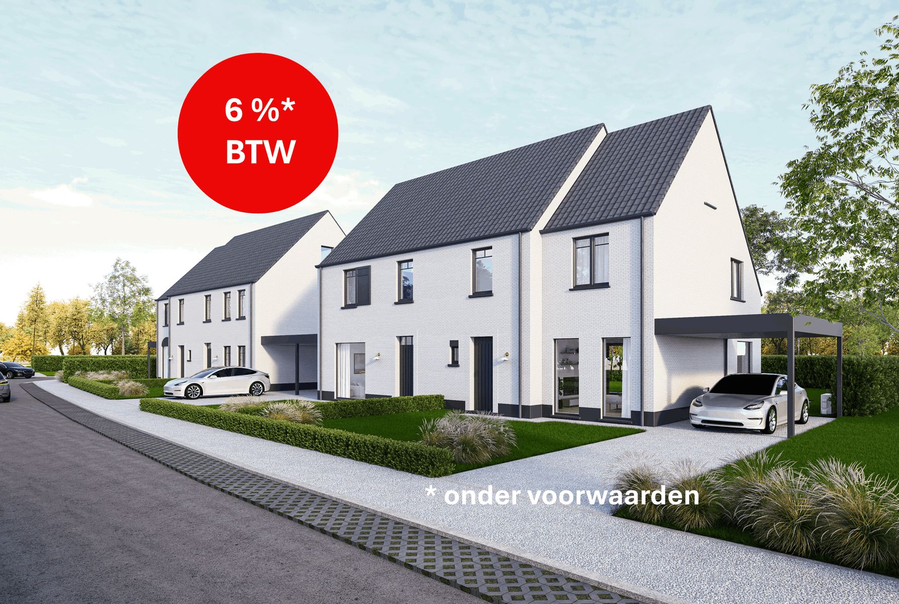 Rustig gelegen nieuwbouwwoning net buiten het centrum van Gistel. foto {{pictureIndex}}