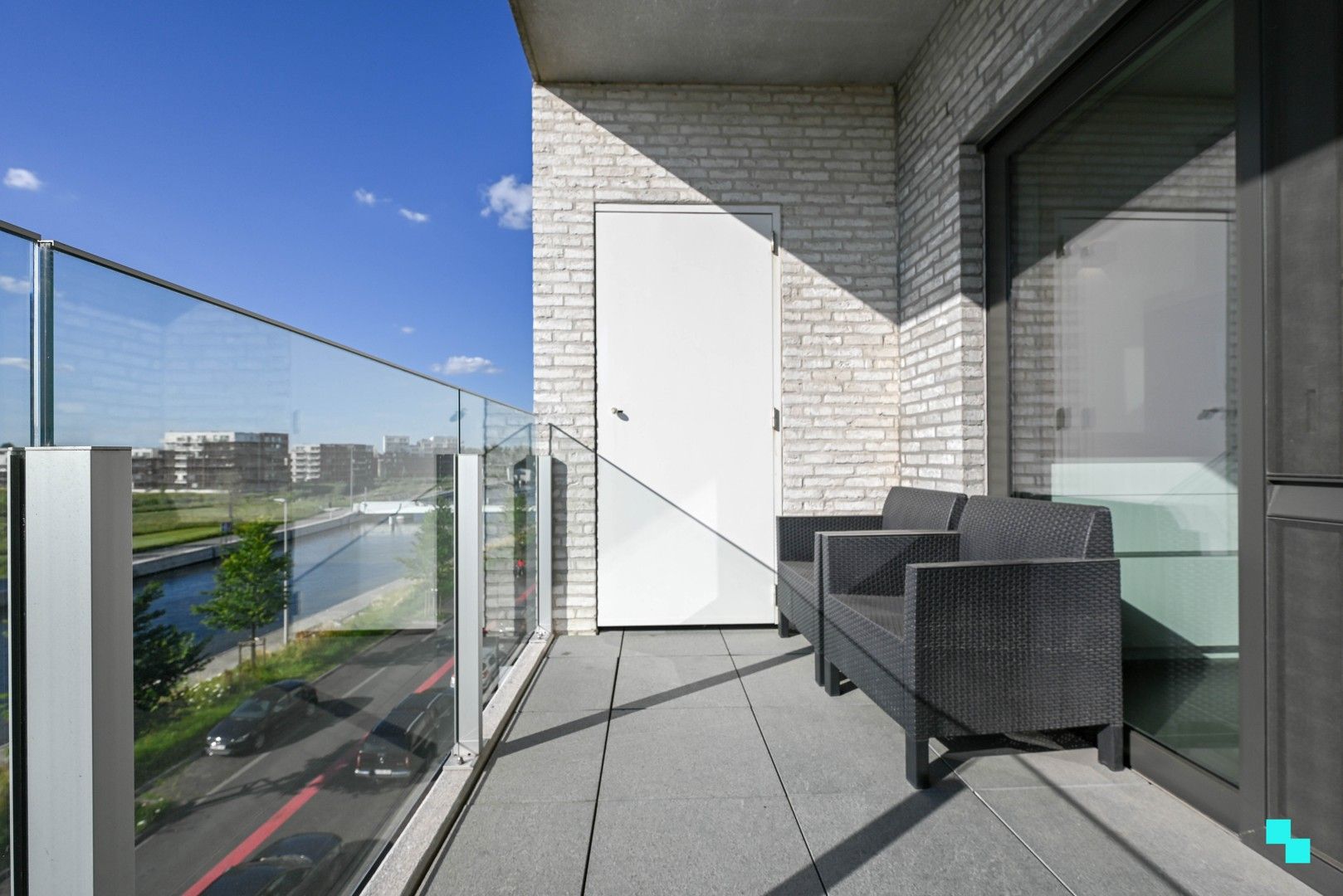 Geweldig hoekappartement met spectaculair panorama over de oevers van de Leie foto 9