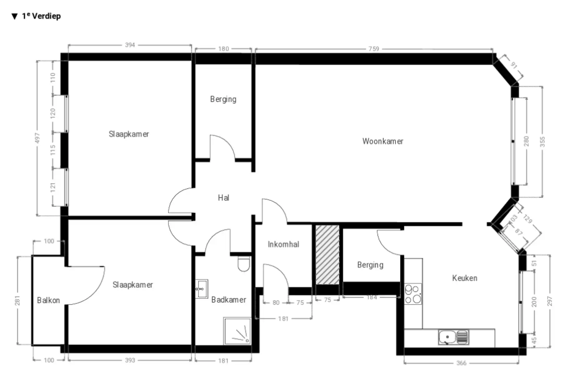 Ruim(120m²) 2 slpk appartement met garagebox. foto 6