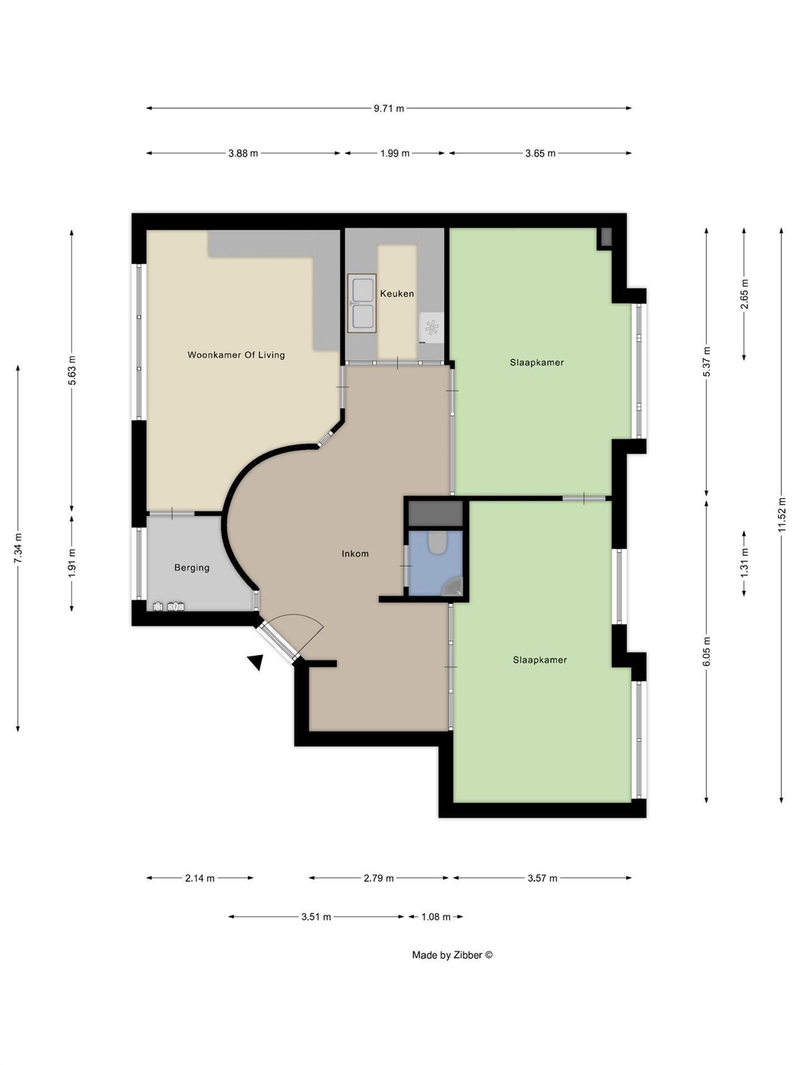 Gelijkvloers appertement (label B) met 4 staanplaatsen en ruim terras  foto 3