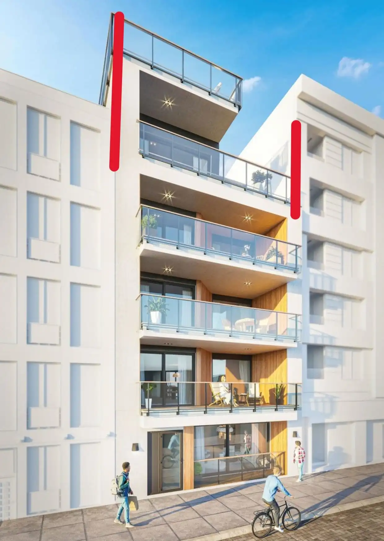 UNIEK nieuwbouwproject in hartje Oostende ! De zee op een boogscheut! foto {{pictureIndex}}