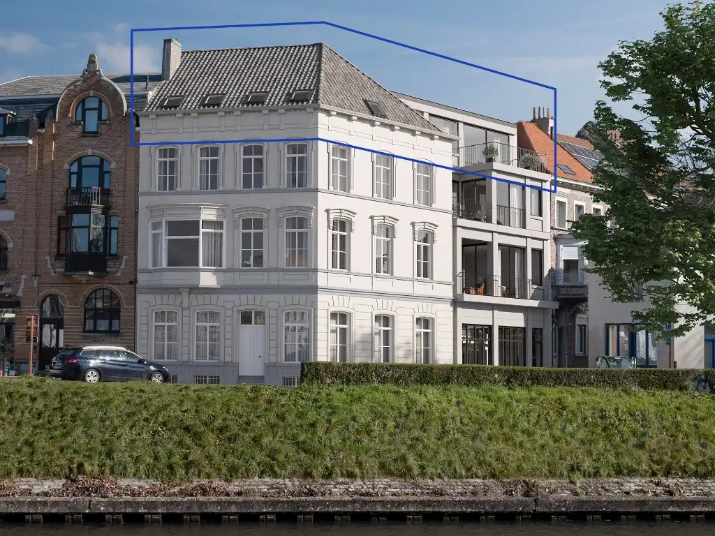 Wonen in grandeur aan de&nbsp;Coupure. &nbsp;Exclusief penthouse appartement (180&nbsp;m²) met twee terrassen aan de Coupure foto {{pictureIndex}}