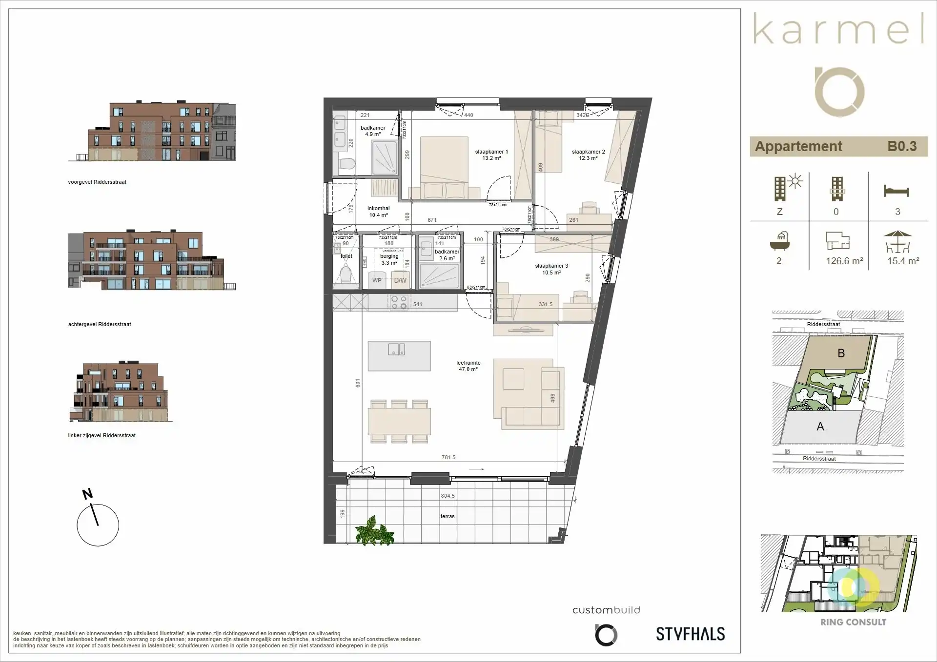 nieuwbouw appartement - 3 kamers foto 2
