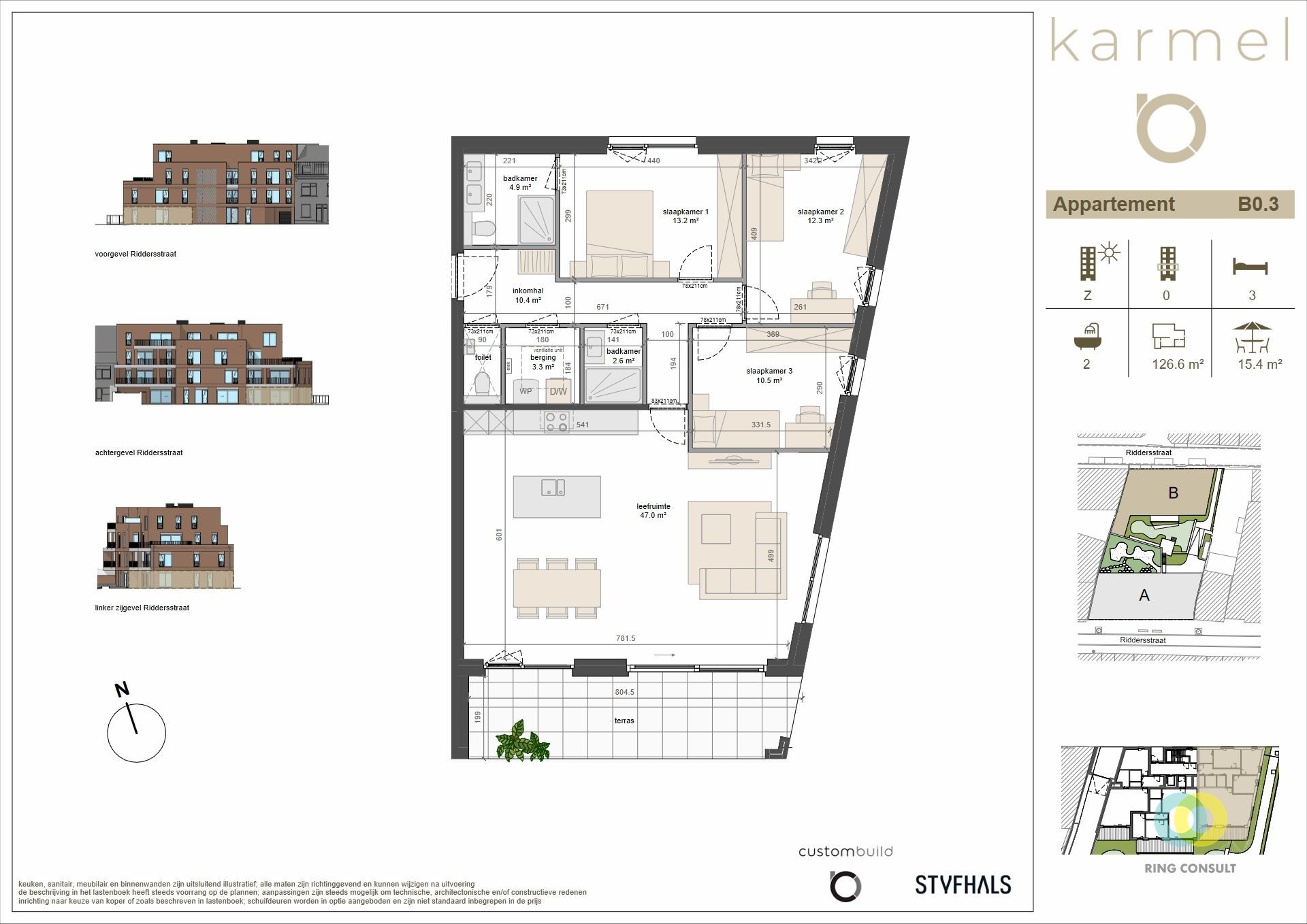 nieuwbouw appartement - 3 kamers foto 2