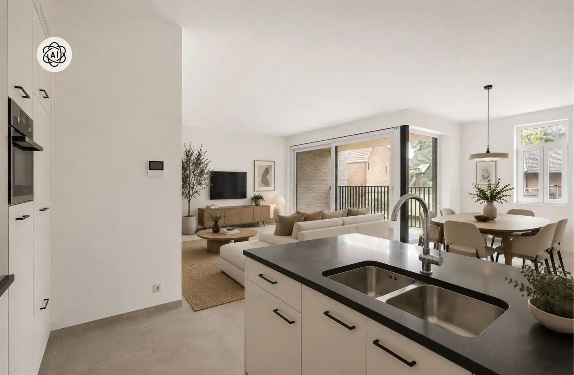 Hoogwaardig afgewerkt appartement met terras foto {{pictureIndex}}