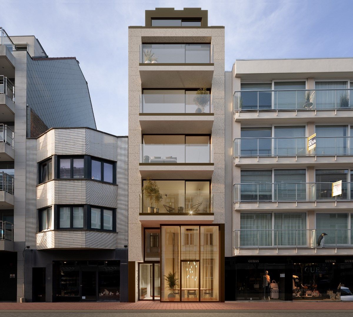 Zuidgericht nieuwbouw appartement gelegen op de Kustlaan vlakbij het Driehoeksplein foto 3