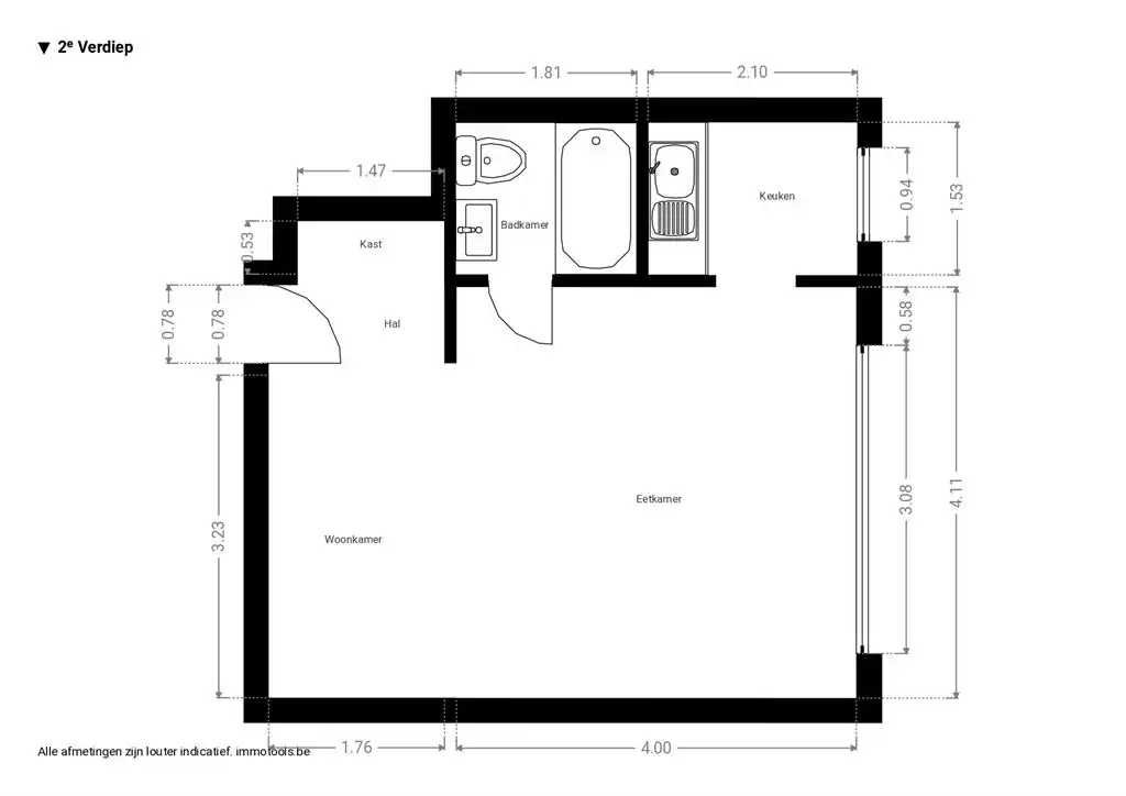 Opgefriste studio vlakbij het Groen Kwartier foto 6