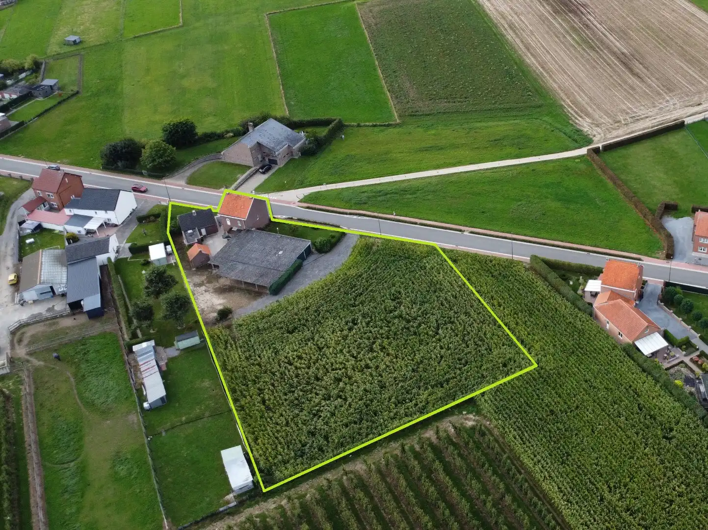 2 naastgelegen woningen Stwg op Kortnaken 63-61 en loods (250m²), op ruim 40a of meer foto 2