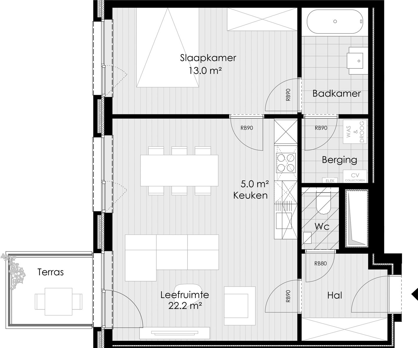 Prachtig 1-kamer appartement met TERRAS foto 13