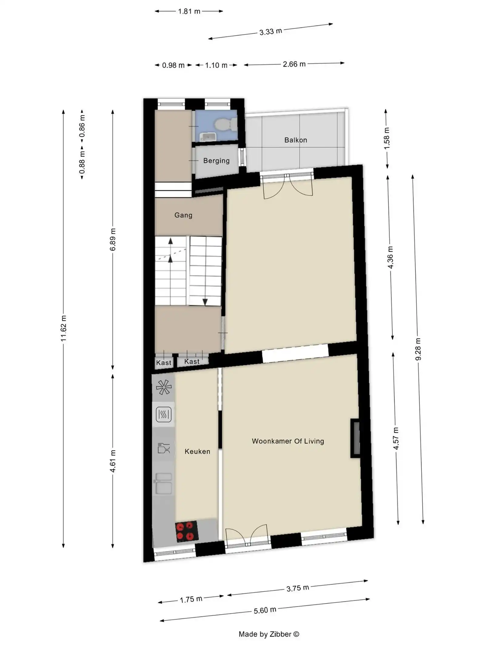 Praktijk + triplexappartement (3 slaapkamers & 2 badkamers) te centrum Halle  foto 11