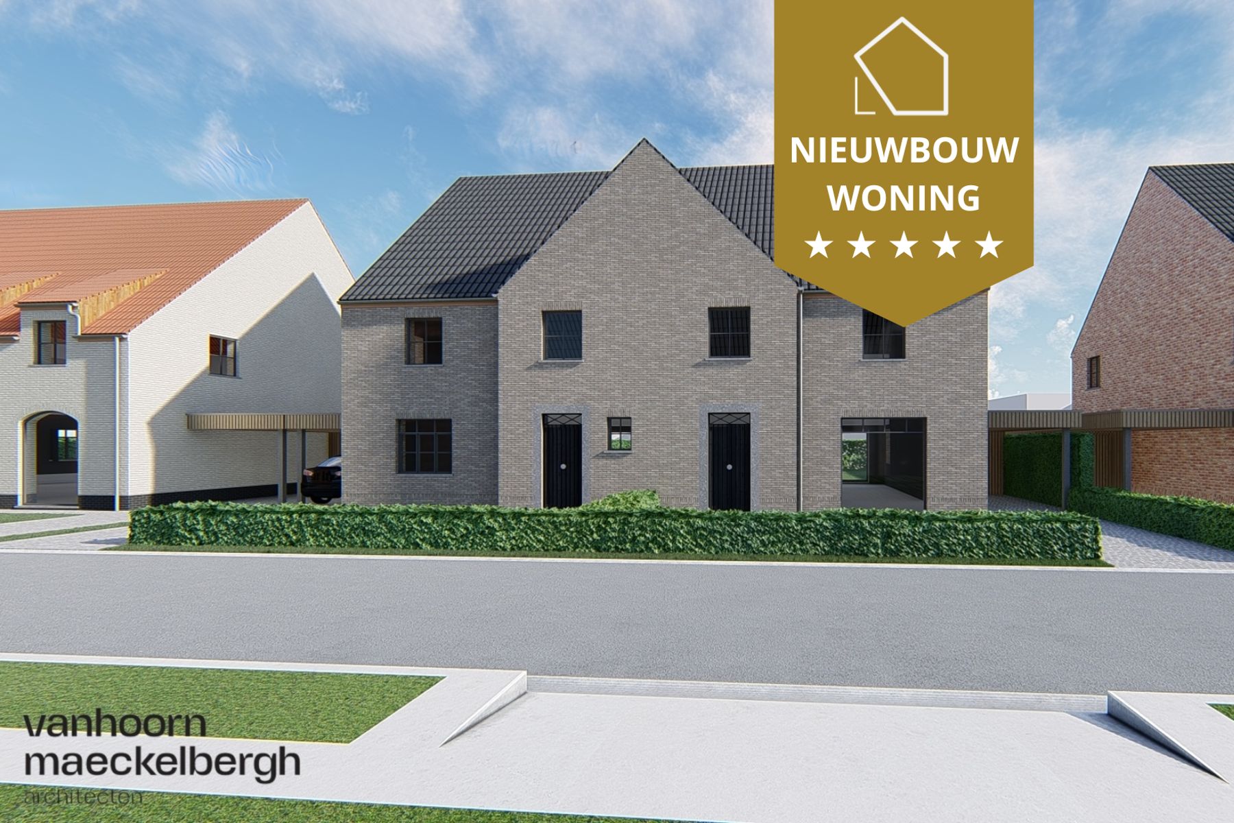 Moderne nieuwbouwwoning op uitstekende locatie in Herzele foto {{pictureIndex}}