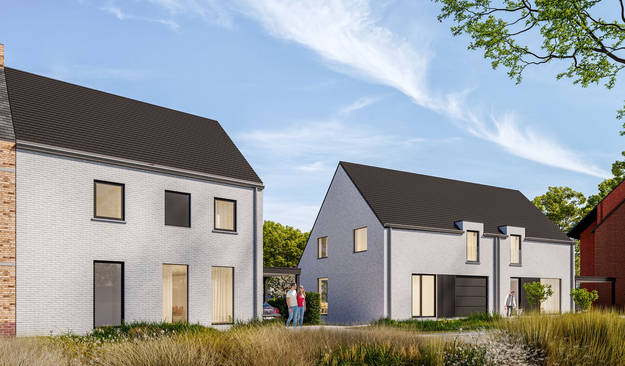 Halfopen nieuwbouwwoning met ruime tuin en carport foto 3