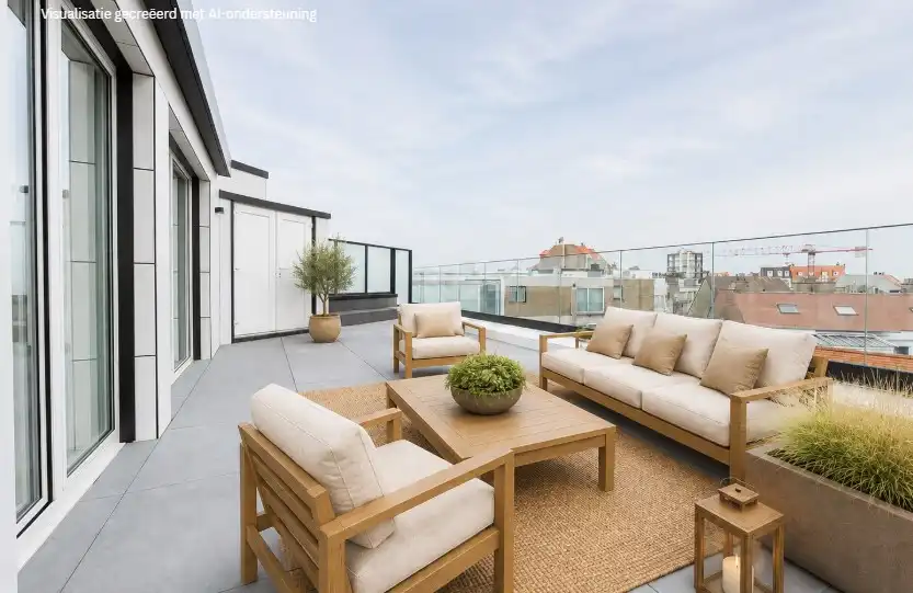 Volledig gerenoveerd dakappartement met een terras van ongeveer 45 m². foto 8