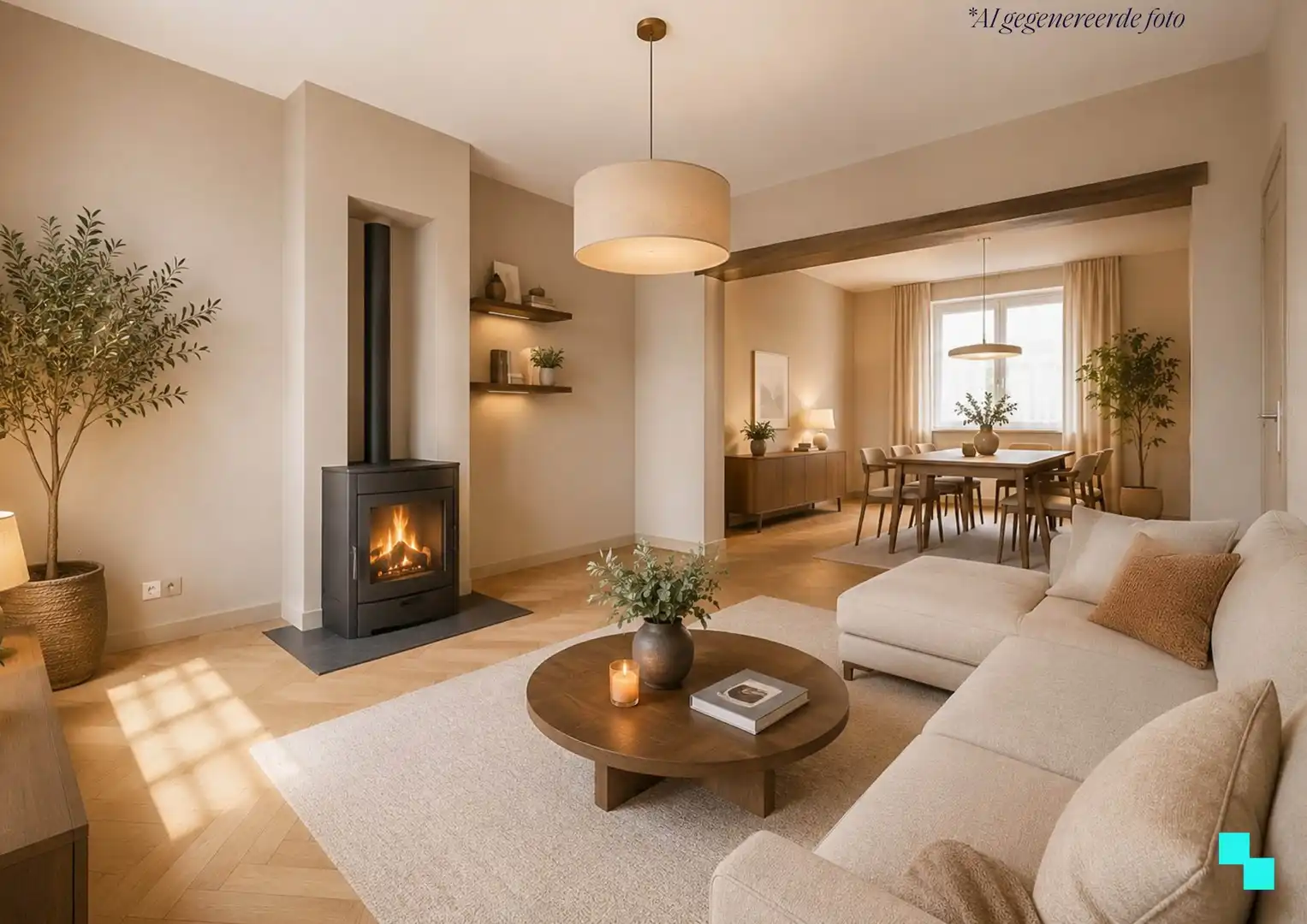 Te renoveren halfopen bebouwing met garage foto 7